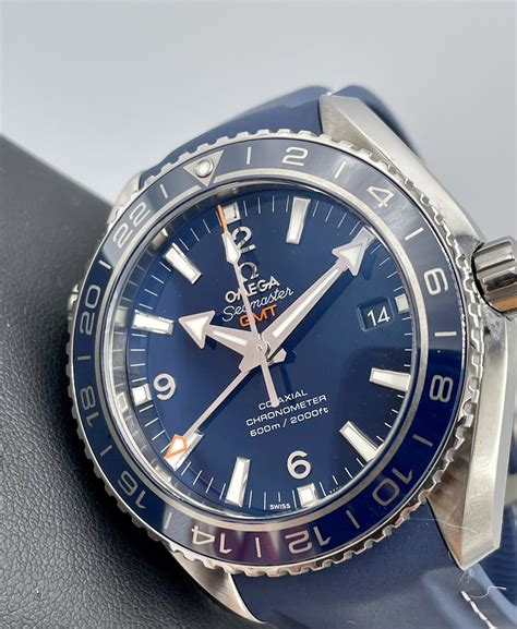 omega seamaster planet ocean blue leather|omega 39.5 mm planet ocean.